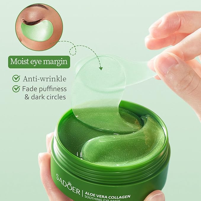 Aloe Eye Masks,60pcs Under Eye Patches, Under Eye Patches For Dark Circles, Eye Masks For Dark Circles And Puffiness, Anti-Aging Eye Mask For Reduce Fine Lines, And Wrinkles