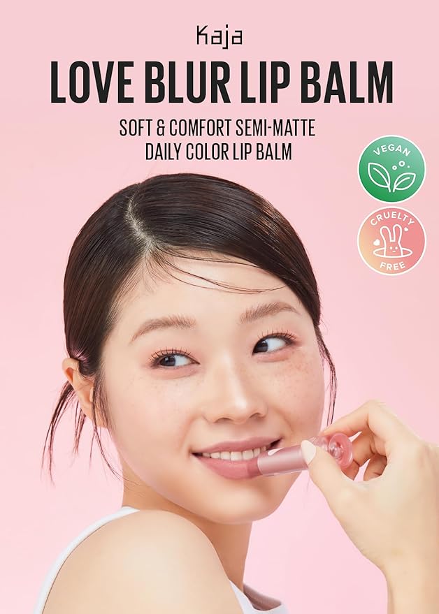 Kaja Love Blur Lip Balm - 01 Pure Cupid | Soft & Comfort Semi-Matte Blurring Daily Color Lip Balm | Shea Butter, Avocado Oil, Citrus Unshiu Peel Extract, Vitamin E Infused | 4g / 0.14oz.