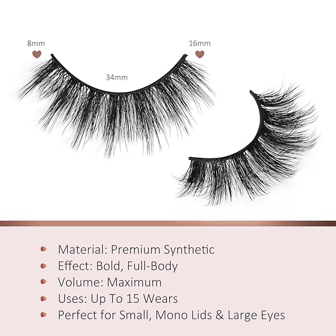 Fake Lashes False Eye Lashes Mink False Eyelashes Natural Cat Eye Lashes Fluffy Fake Eyelashes 16MM Lashes A25