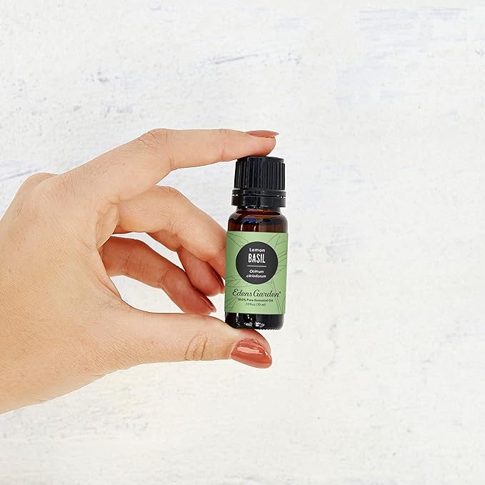 Edens Garden Basil- Lemon Essential Oil- 100% Pure Premium Grade, Undiluted, Natural, Therapeutic, Aromatherapy, The Best for Diffuser, Candle, Laundry, Humidifiers 30 ml (1 fl oz)