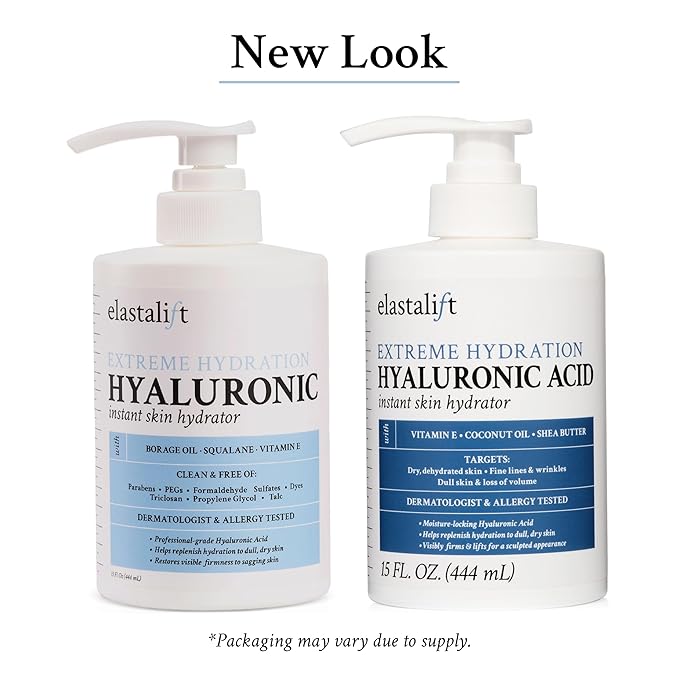 Elastalift Hyaluronic Acid Moisturizer Body Lotion | Anti Aging Skin Care Body Cream & Face Lotion Diminishes Look Of Wrinkles, Sagging Skin, Crepey Skin, Cellulite, Stretch Marks, Dry Skin, 15 Fl Oz
