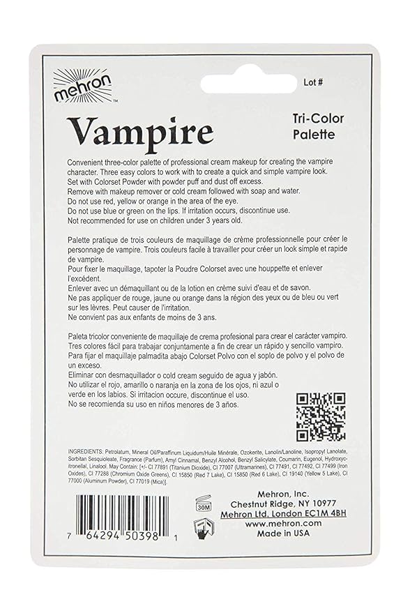 Mehron Makeup Tri-Color Character Makeup Palette | Halloween, Special Effects and Theater Cream Makeup FX Palette | Face Paint Makeup .7 oz (20 g) (BRUISE)