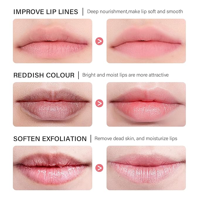Hydrating Lip Sleeping Mask - Day and Night Repair Lip Balm for Chapped Dry Lips - Reduce Lip Lines, Enhance Lip Color, Hydrate & Plump Lips Care Lip Mask (Berry)