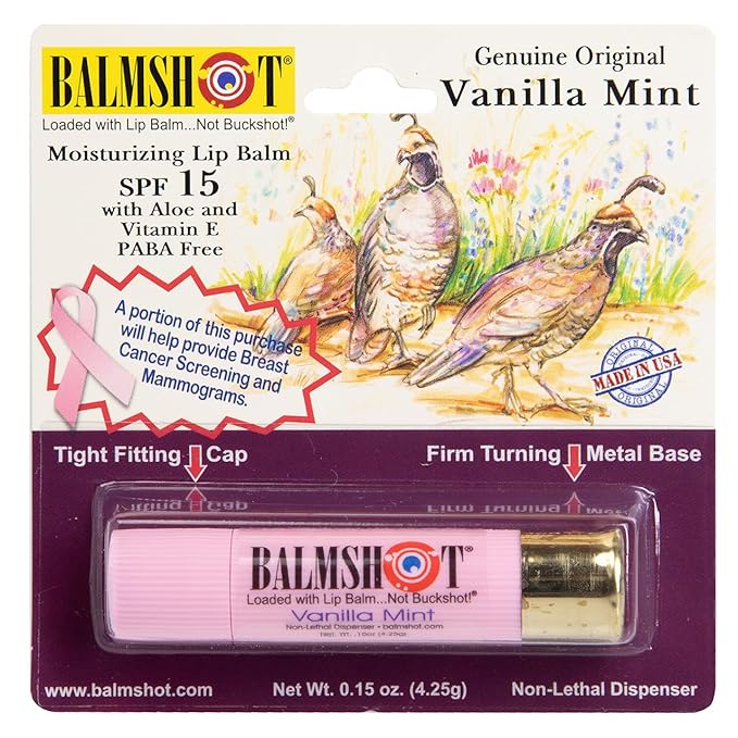 BALMSHOT Lip Balm Two Pack of Classic & Pure Pink