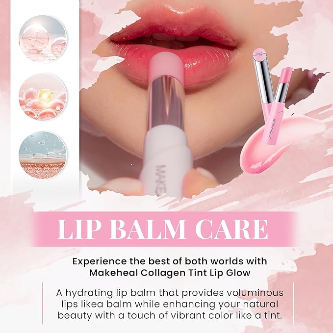 Collagen Tint Lip Balm, Hydrating Nourishing Smooth Lips, Lip Balm Infused with Collagen & Vitamin E, Vibrant Natural Lip Tint Color, From the Makers of Mediheal, Korean Beauty (Coral)