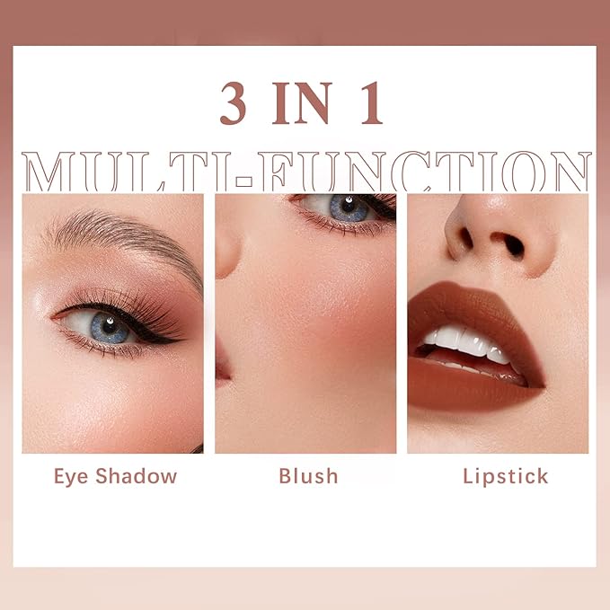 Cream Blush Stick for Cheeks Makeup,Waterproof Blush Face Stick Multi-Use Lip and Cheek Tint,Matte Finish Lightweight Easy to Blend Natural Cream Blusher Makeup for All Skin Tones- Rose Red