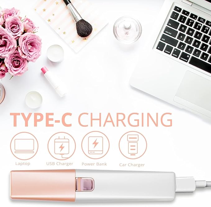 Facial Hair Removal for Women: Electric Eyebrow Trimmer & Hair Removal Device - 2 in 1 Rechargeable Face Shaver Painless Eyebrow Shaper for Upper Lip Chin Peach Fuzz brow (Pink)