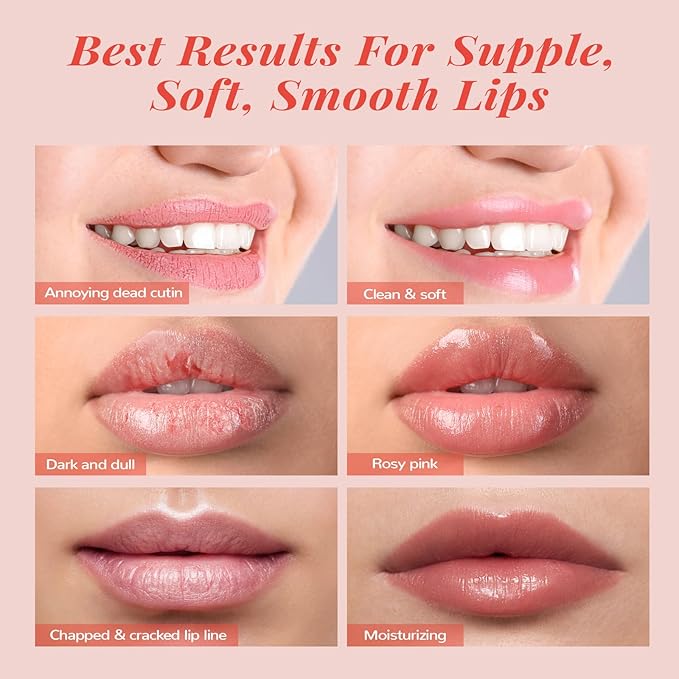 Lip Mask Set, Lip Scrub & Lip Butter, Overnight Lip Treatment Set Enriched With Skin Softening Ceramide & Watermelon and Hydrating Shea Butter, For A Softer & Smoother Pout