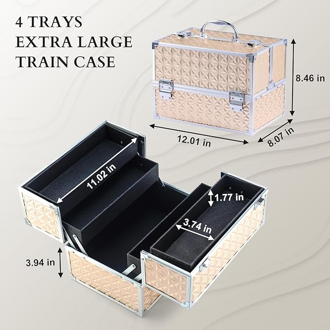 Color Nymph Professional Makeup Kits For Girls, Teenage Girls Makeup Kit with Storage Case Make Up Kit For Women Cosmetics Full Kit, Individual Packing Eyeshadow Blush Lipstick Mascara etc -Gold