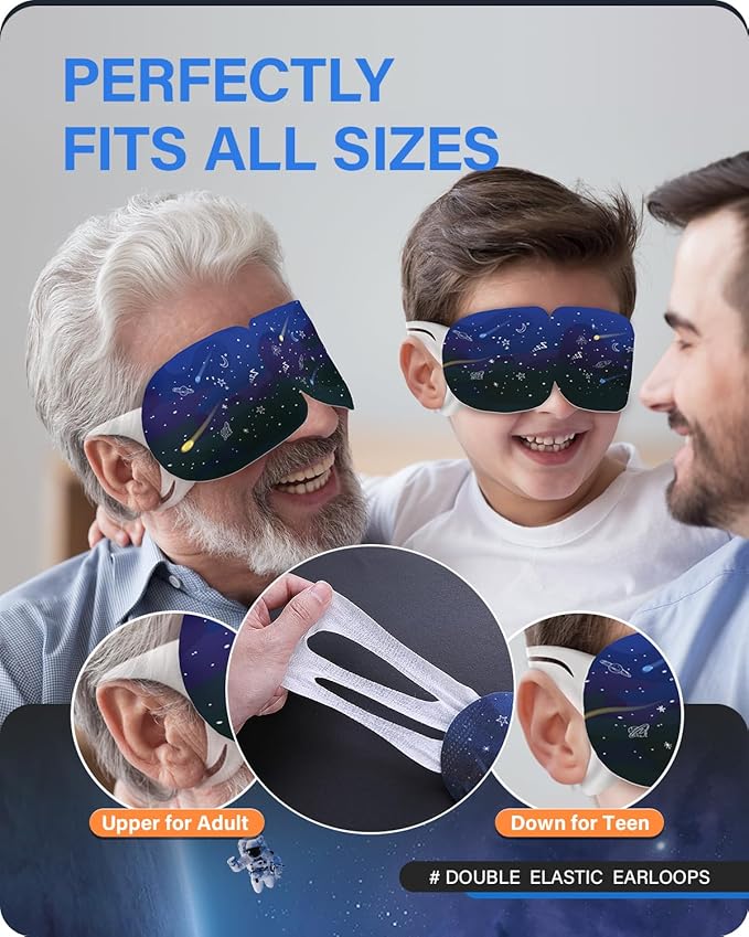 21 Packs Double Earloops Steam Eye Masks for Dry Eyes, Graphene Warm Eye Mask, Heated Eye Mask Reduce Puffiness & Dark Circles, Soothe Tired Eyes for Travel Essentials, Party Favors, Lavender