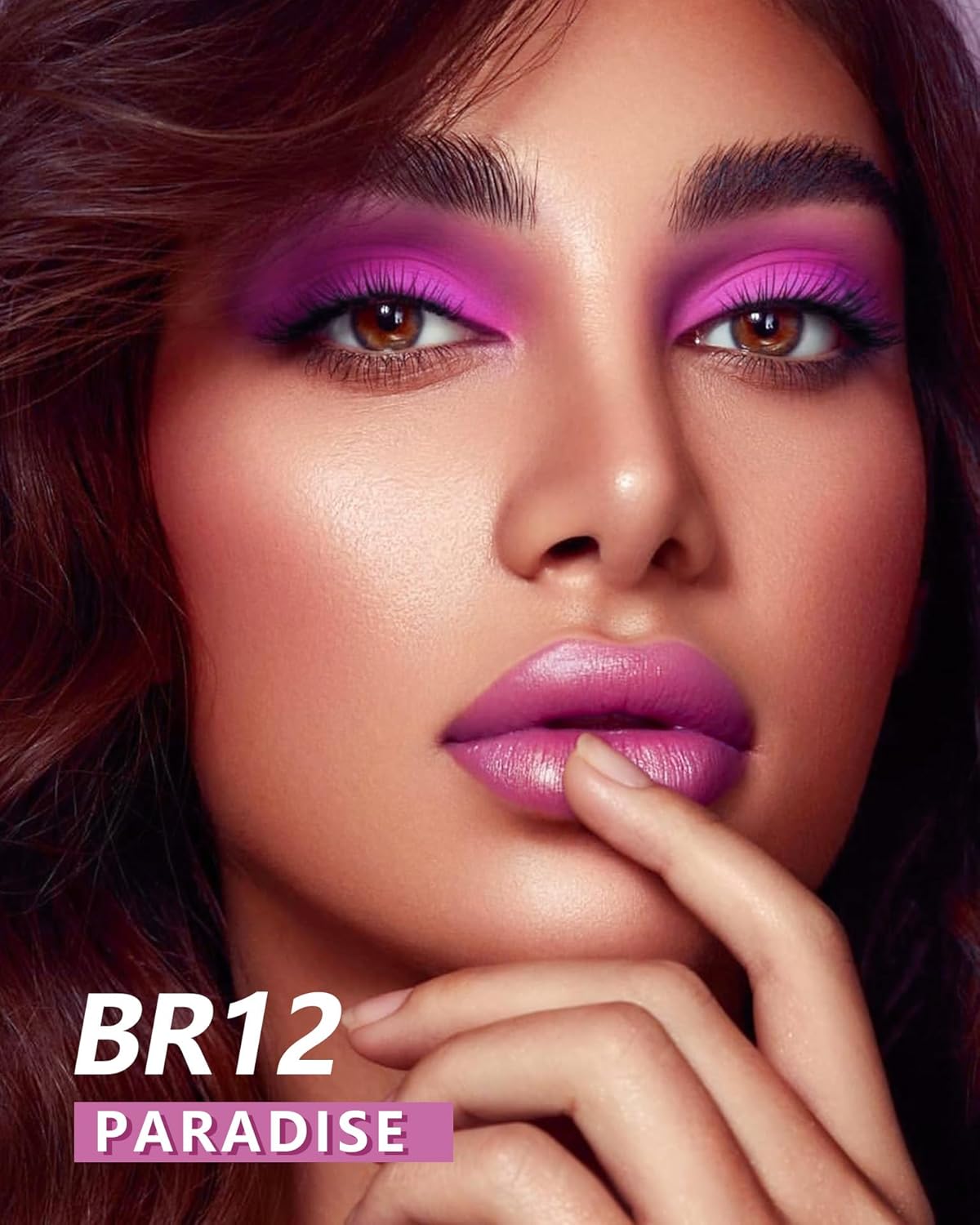 MAKI YIKA Pink Lipstick for Women Metallic Lipsticks Glitter Long Lasting Lipstick No Smudge No Transfer Liquid Lip Gloss (BR012 Paradise)