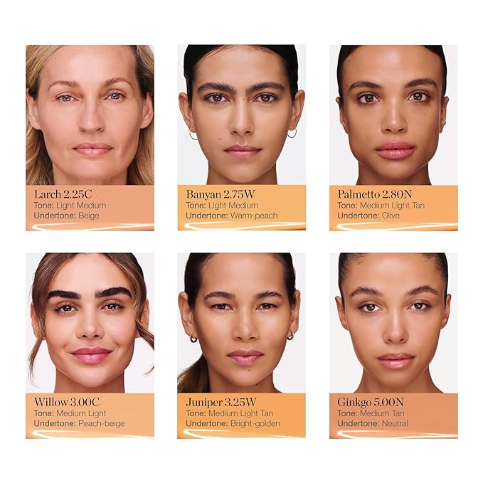 Ogee Complexion Perfecting Liquid Foundation - Lightweight Tinted Moisturizer For Face (Banyan 2.75W - Light Medium, Warm-Peach Undertones) - with Vitamin C & Jojoba Oil - Certified Organic