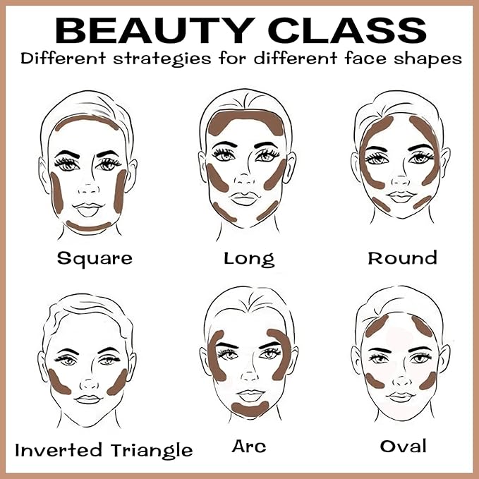 FOCALLURE Cream Contour Stick, Matte Bronzer Stick, Professional Face Shaping & Contouring Stick Makeup, Easy to Apply with Buildable Coverage, Long Lasting & Sweatproof, OAT