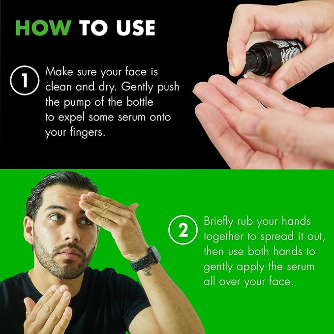 Tiege Hanley Anti-Aging Face Serum, SUPER SERUM (1-Pack) - Skin Tightening Facial Serum for Men - Mens Serum For Face with Sodium Hyaluronate & Retinyl Palmitate for Smoother & Tighter Skin, 0.5 Fl Oz