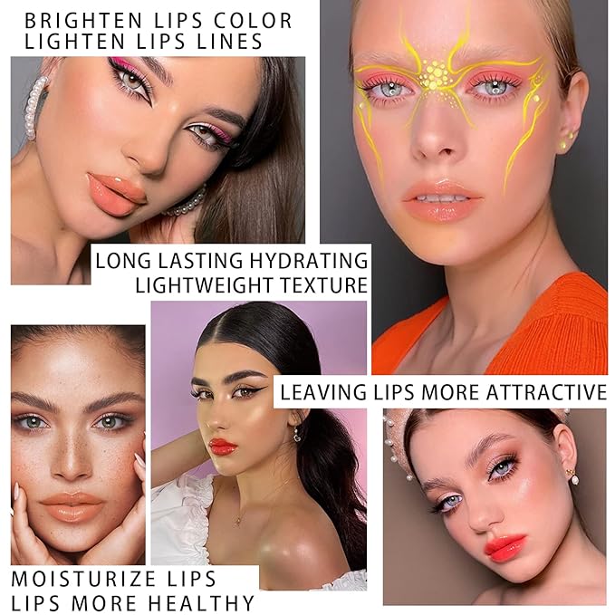 Lip Glow Oil Set, 2 Pcs Comforts Plumping Lip Oil, Refreshes Hydrating Lip Gloss Oil, Non-sticky Lip Plumper Gloss, Nourishing Lip Oil Tinted Lip Balm Lip Care, Soothes Tinted Lip Oil For Dry Lip