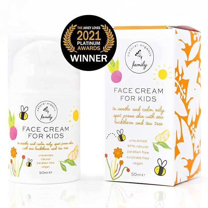 Award-Winning Kids Face Cream - Gentle & Calming Moisturizer with Natural Ingredients for Sensitive & All Skin Types - Fragrance-Free