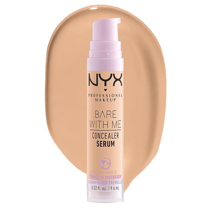 NYX PROFESSIONAL MAKEUP Bare With Me Concealer Serum, Up To 24Hr Hydration - Beige
