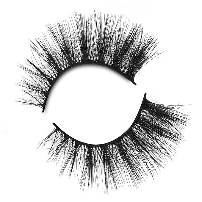 Onlyall Lashes Mink False Eyelashes Natural Wispy Lashes Soft Faux Mink Lashes Fluffy False Lashes 16MM A04
