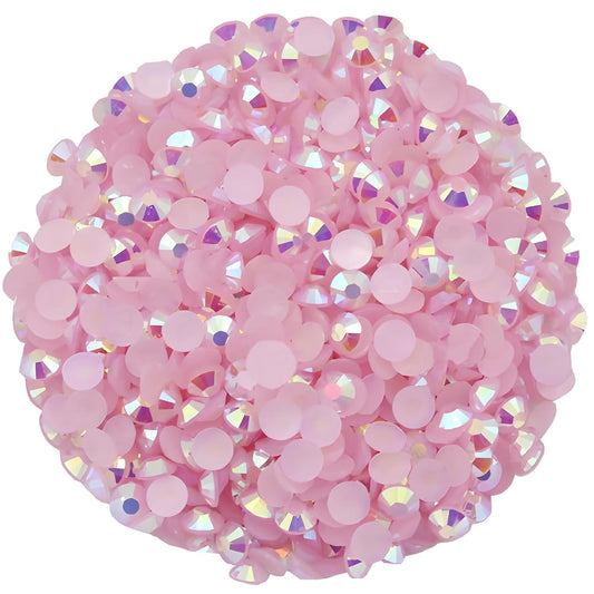 720 Pcs SS30 6mm Flatback Rhinestones for Nails Art Crafts Glitter Round Shine Gems AB Crystals DIY Clothes Shoes （Light Pink AB）