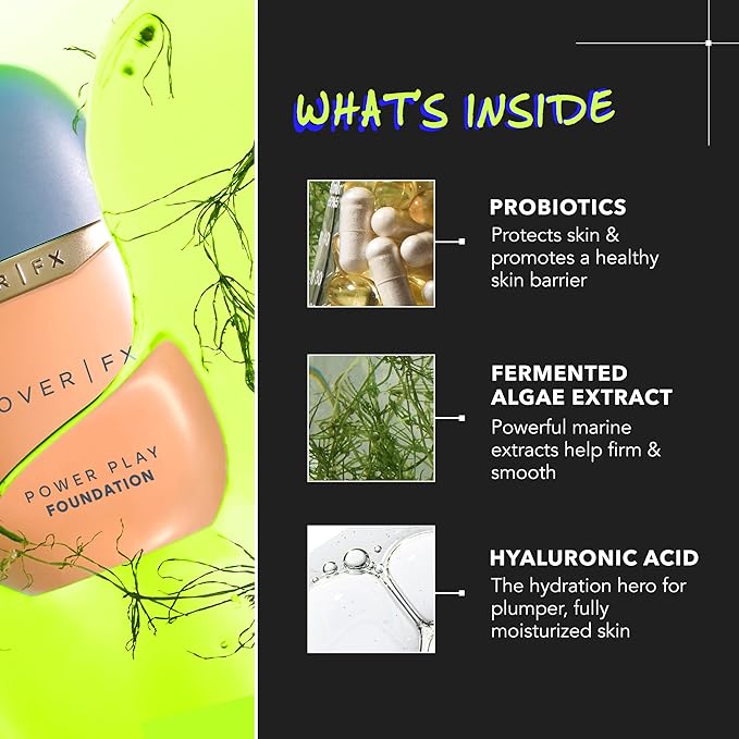 COVER FX Power Play Foundation - Shade T1 - Buildable Full Coverage - Waterproof Sweat-Proof Transfer-Proof - Natural Matte Finish - All Skin Types