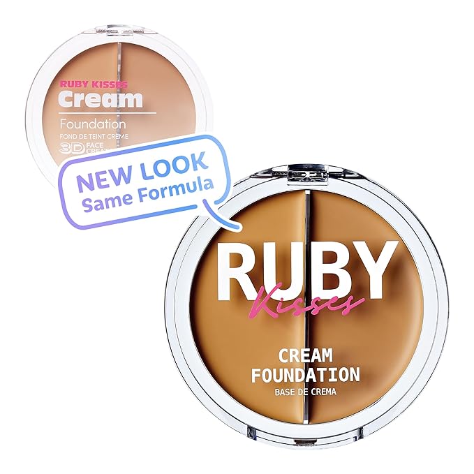 Ruby Kisses 3D Face Creator Cream Foundation & Concealer, 12 Hours Long Lasting, Medium to Full Coverage, Non-Greasy, Ideal for Makeup & Contour Palette (Level 6)