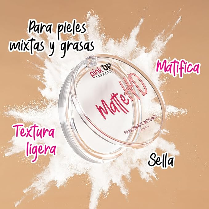 Matte HD Compact Powder Mattifying| Make up| Setting Powder| Pressed Powder | Face Make Up| For Combination Skin|Controls shine on facial skin| Model PKHD