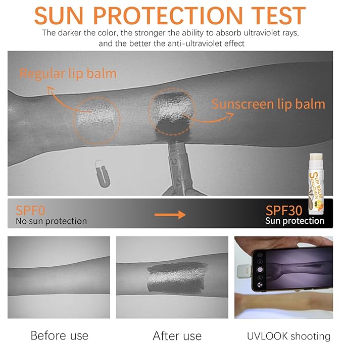 Spf 30 Lip Balm, 3Pcs Sunscreen Lip Balm, Lip Balm With Spf, Flavored Lip Balm, Vitamin E Lip Balm Set, Aloe Vera Hydrating Lip Balm for Women Gilrs