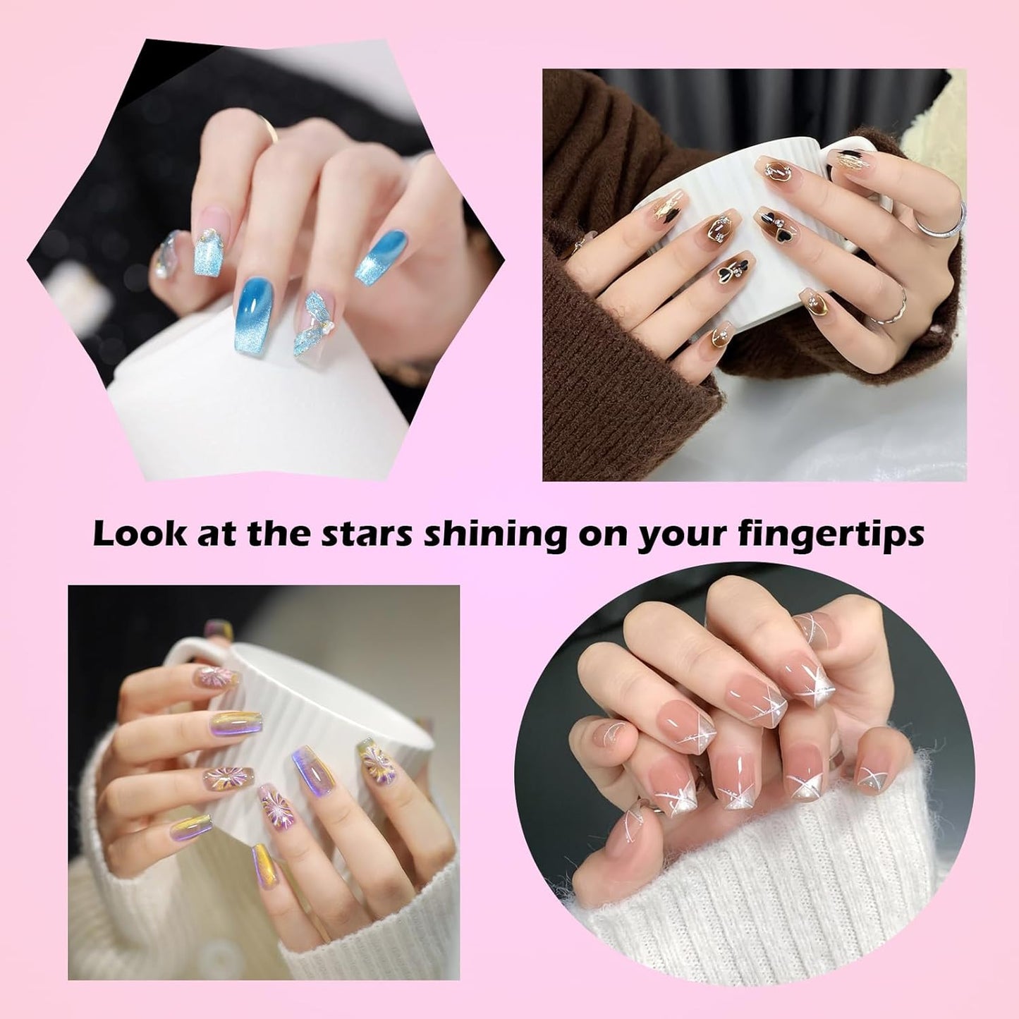 20Pcs Nail Art Brushes Tool Set, Nail Art Double-End Tools, Nail Liner Brushes, Silicone Pen Dotting Pen Tools Nail Art Kit for Home Nail Art DIY Salon Use-Black