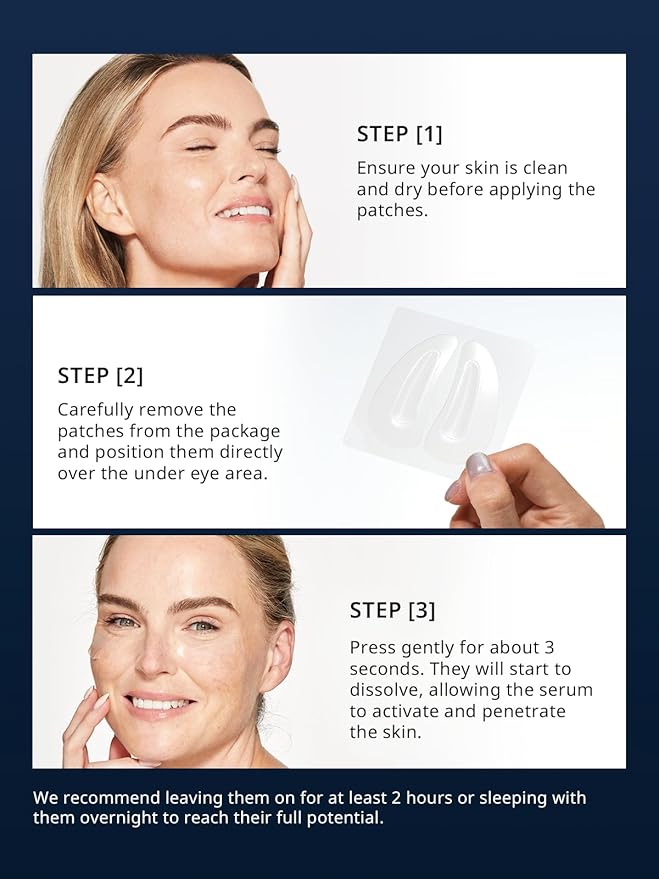 depology Deepcare+ Serum-Infused Micro Dart Patche | 4 Pairs Eye Mask | Under Eye Patches for Wrinkles | Fine Lines | Hydrating Eye Mask with Peptides | Amino Acids | and Synthesized Molecules