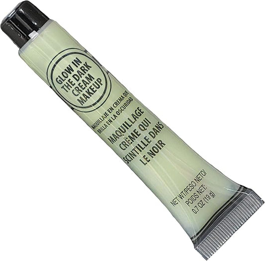 Glow-In-The-Dark Cream Makeup Tube - 0.7 oz. (Pack of 1) - Vibrant Color & Pigmented Perfect for Festive & Creative Looks