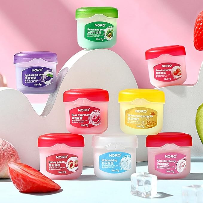 Lip Balm Hydrating, Lip Balm Lip Sleeping Mask, Lip Moisturizer For Lip Care, Lip Mask Overnight Nourishing Cracked Lips, Lip Care Products Birthday Gifts Set For Teens – 8pcs