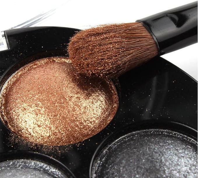 Mallofusa 5 Colors Professional Eye Shadow Palette Eyeshdow Powder Metallic Shimmer Fashion Eye Makeup Charming Highlight Look (Taupe Craze) 4.7oz