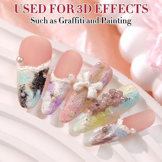 Double Rhythm 3D Nail Gel Solid Sculpting Gel for Nail Art Non-Sticky Hard Gel for Building Carving Molding Nail Extension Soak Off UV/LED Salon Home DIY 0.5 Oz (Gypsum Silver Gray)