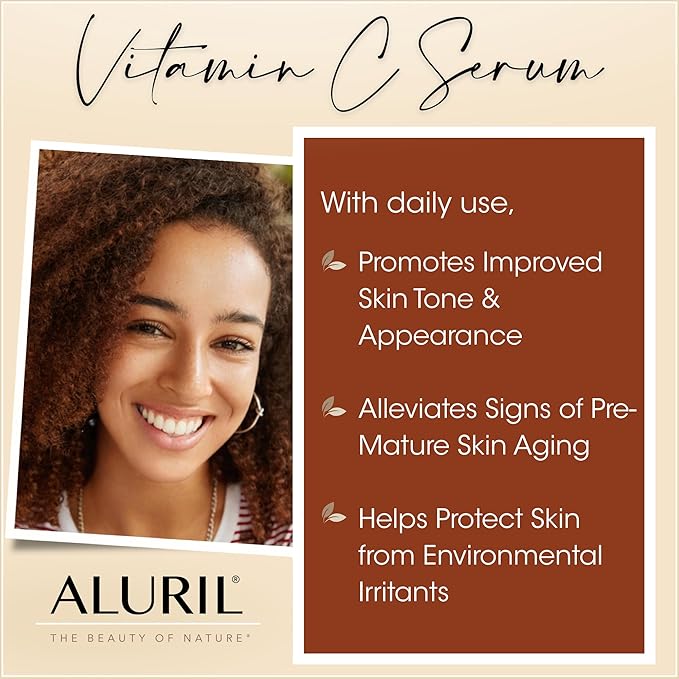Vitamin C Serum – Hydrating Skincare Formula, Smooths Appearance of Fine Lines, Improves Skin Tone & Texture for a Fresher Look, Supports Radiant Complexion, Suitable for All Skin Types,1 fl oz