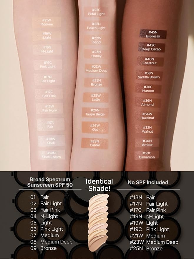 [JUNGSAEMMOOL OFFICIAL] Essential Skin Nuder Cushion (04 N Light) | Refill not Included | Natural Finish | SPF50 Broad Spectrum | Korean Makeup Artist Brand | Foundation Makeup