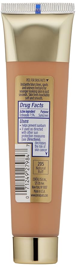 L'oreal Paris Visible Lift Blur Foundation, 205 Natural Buff, 1.3 Fluid Ounce