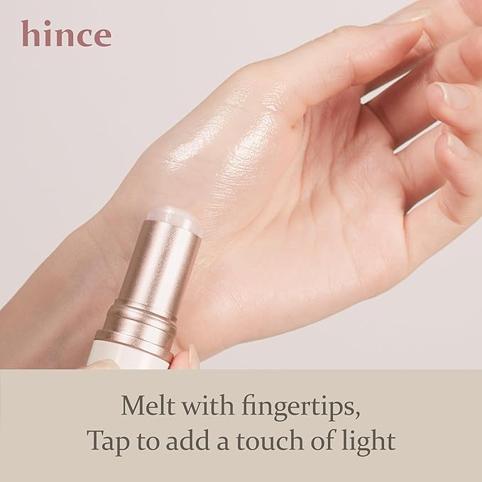 hince True Dimension Radiance Balm 10g - Natural Shimmer Glow Face Highlighter Stick Glow Balm Korean Blush Transparent Color Skin Tone Slim Fitting Texture, Multi Makeup Stick (1, LIGHT, LT001)
