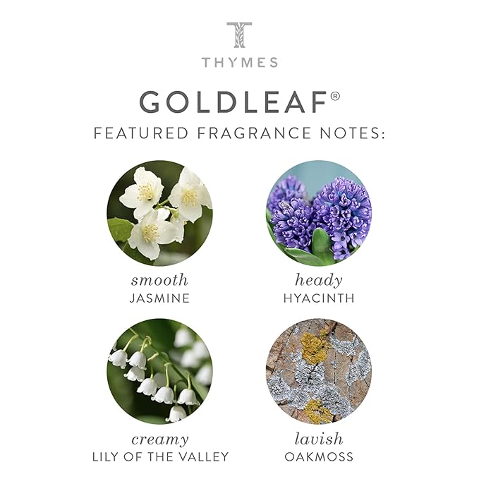 Thymes Perfumed Travel Set and Beauty Bag - Contains Body Wash, Body Lotion & Hand Cream - Goldleaf