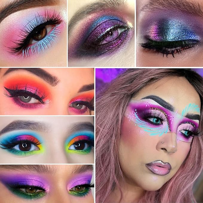 Large Eyeshadow Palette for Makeup Beginners, DE'LANCI Big Colorful All In One Makeup Palette for Stage Makeup, Blush Highlighter Contour Full Highly Pigmented Makeup Pallet Teen Holiday Gifts