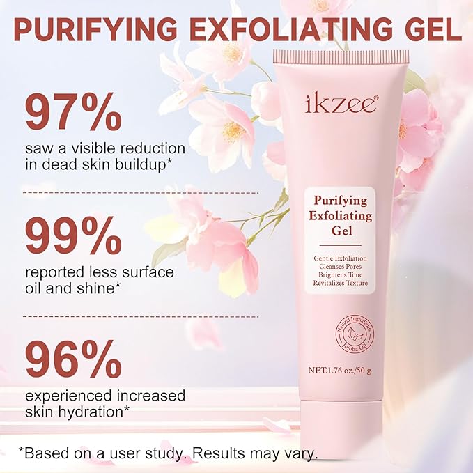 Purifying Exfoliating Gel, Natural Exfoliating Purifying Cream, Facial Exfoliator Cleanser, Gentle Face Wash-Cleansing Moisturizing Peeling Gel, For All Skin Types (1.76 Fl Oz (Pack of 1))