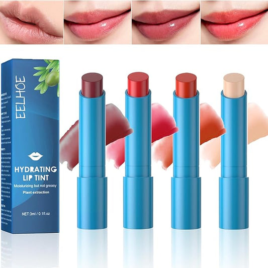 4Pcs Lip Tint Hydrating, Moisturizing Effect Tinted Lip Balm Repair Dry Lips Hydrating Strength Hydrating Lip Tint Lip Care Lip Gloss, Long-Lasting Non-sticky Natural Ingredients Lip Tint