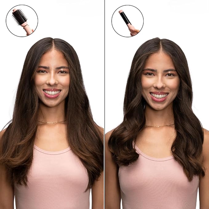 FoxyBae 4-in-1 Hot Air Styler: Blow Dryer Brush, Diffuser, Curling Barrel & Drying Cylinder - Blush Super Styler