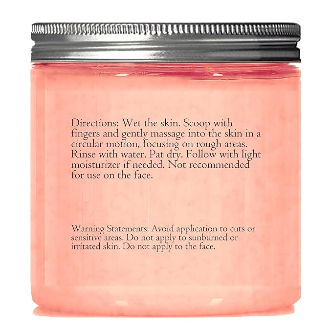 Himalayan Salt Scrub 10 oz - UNCOVER ULTIMATE SKIN HYDRATION and bestow glowing, healthier skin - The best stocking stuffer.