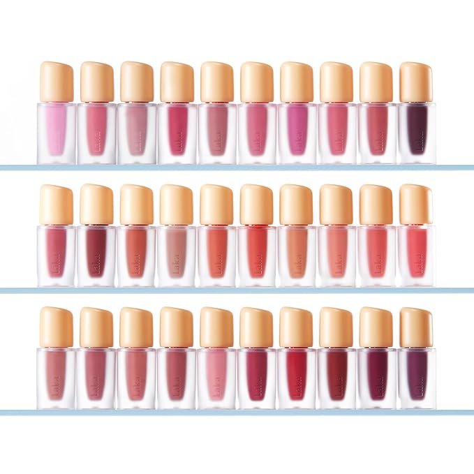 Laka Fruity Glam Lip Tint Mini, Glowing Lip Stain with Wide Color Spectrum, Hydrating & Lightweight Texture, Long-Lasting Bold Stain, Non-Sticky, Vegan, K-Beauty (#117 Zetta)