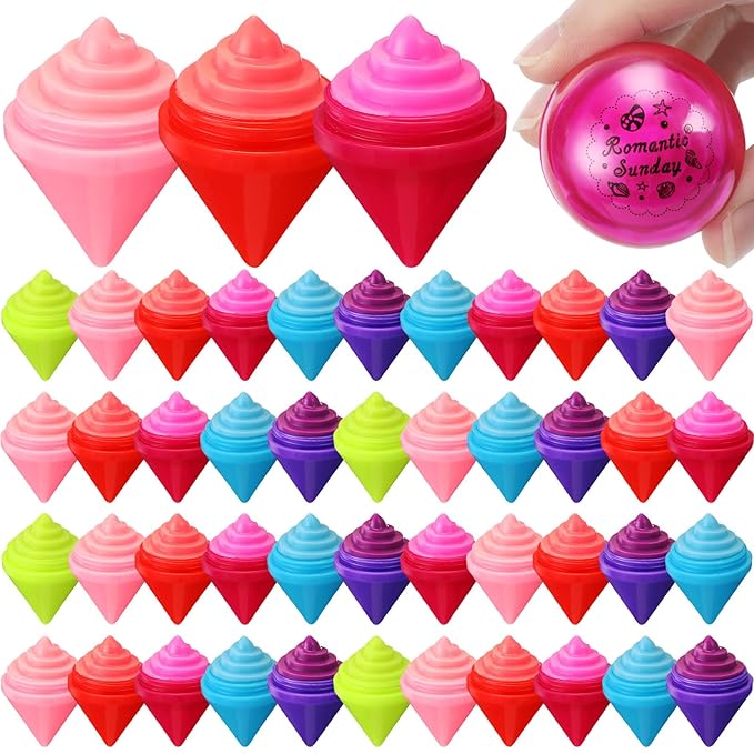 48 Pcs Ice Cream Party Decorations Lip Balm New School Classroom Gift for Preschool Toddler Back to School Exchange Party Favors Fruit Taste Lip Care Gift Birthday Gift Moisturizing Lip Balms