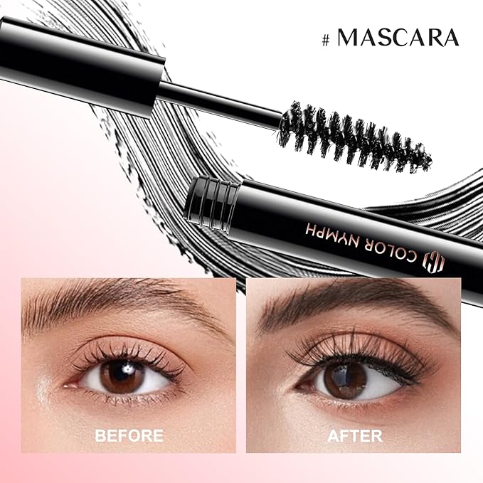 Color Nymph Beginner Makeup Set, Full Starter Cosmetics Set for Teenager Girls with Eyeshadow Palette Blush Lipstick Lip Pencil Eye Pencil Brush Mascara Portable Bag