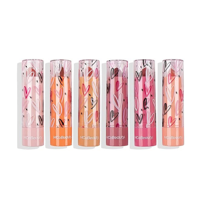 MCoBeauty Big Beauty Love Tinted Lip Balms Pack - Delicious Collection Of Scented Lip Balms - Provides Long-Lasting Moisture And A Soft Scent - Enriched With Natural Oils And Waxes - 6 Pc
