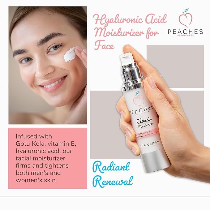 Hydrating Vegan Moisturizer with Vitamin E, Gotu Kola, and Pineapple – Age-Defying Face Cream for All Skin Types – Classic Moisturizer (1.7 oz)