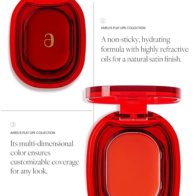 PLAT LIPS 913 PLASTIC ORANGE, Lip & Cheek, Lightweight, Naturally Dewy+ Glowy Finish, Blendable & Buildable Formula (1.2g, 0.003 oz.)