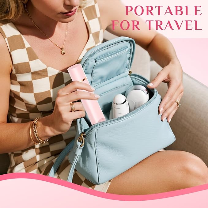 2025 New 2-in-1 Electric Bikini Trimmer for Women - Dual Head Electric Razor,Waterproof Painless Bikini Shaver, Pubic Hair Trimmer for Private Area & Body Hair, Pink